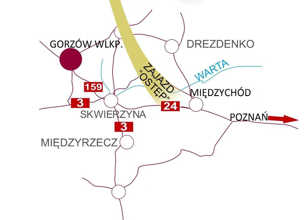 Zajazd Ostep Gorzyń Exteriér fotografie